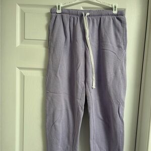 Garage Lilac Joggers with White Accents